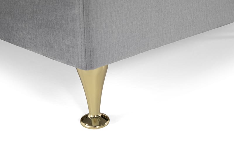 Royal Velvet Kontinentalseng 210x210 cm - Lysegrå Fløyel/Lave Gullben - Møbler - Senger - Komplett sengepakke