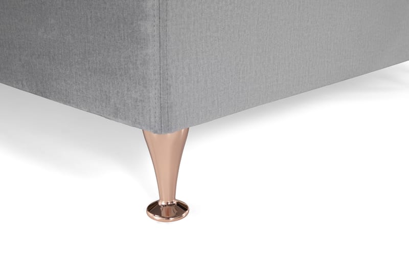 Royal Velvet Kontinentalseng 210x210 cm - Lysegrå Fløyel/Lave Rosében - Møbler - Senger - Komplett sengepakke