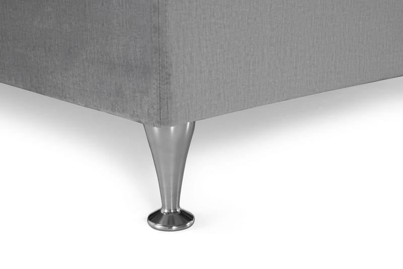 Royal Velvet Kontinentalseng 210x210 cm - Lysegrå Fløyel/Lave Sølvben - Møbler - Senger - Komplett sengepakke