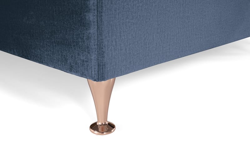 Royal Velvet Kontinentalseng 210x210 cm - Mørkeblå Fløyel/Lave Rosében - Møbler - Senger - Komplett sengepakke