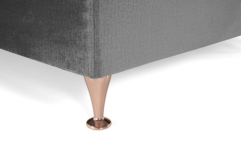 Royal Velvet Kontinentalseng 210x210 cm - Mørkegrå Fløyel/Lave Rosében - Møbler - Senger - Kontinentalsenger