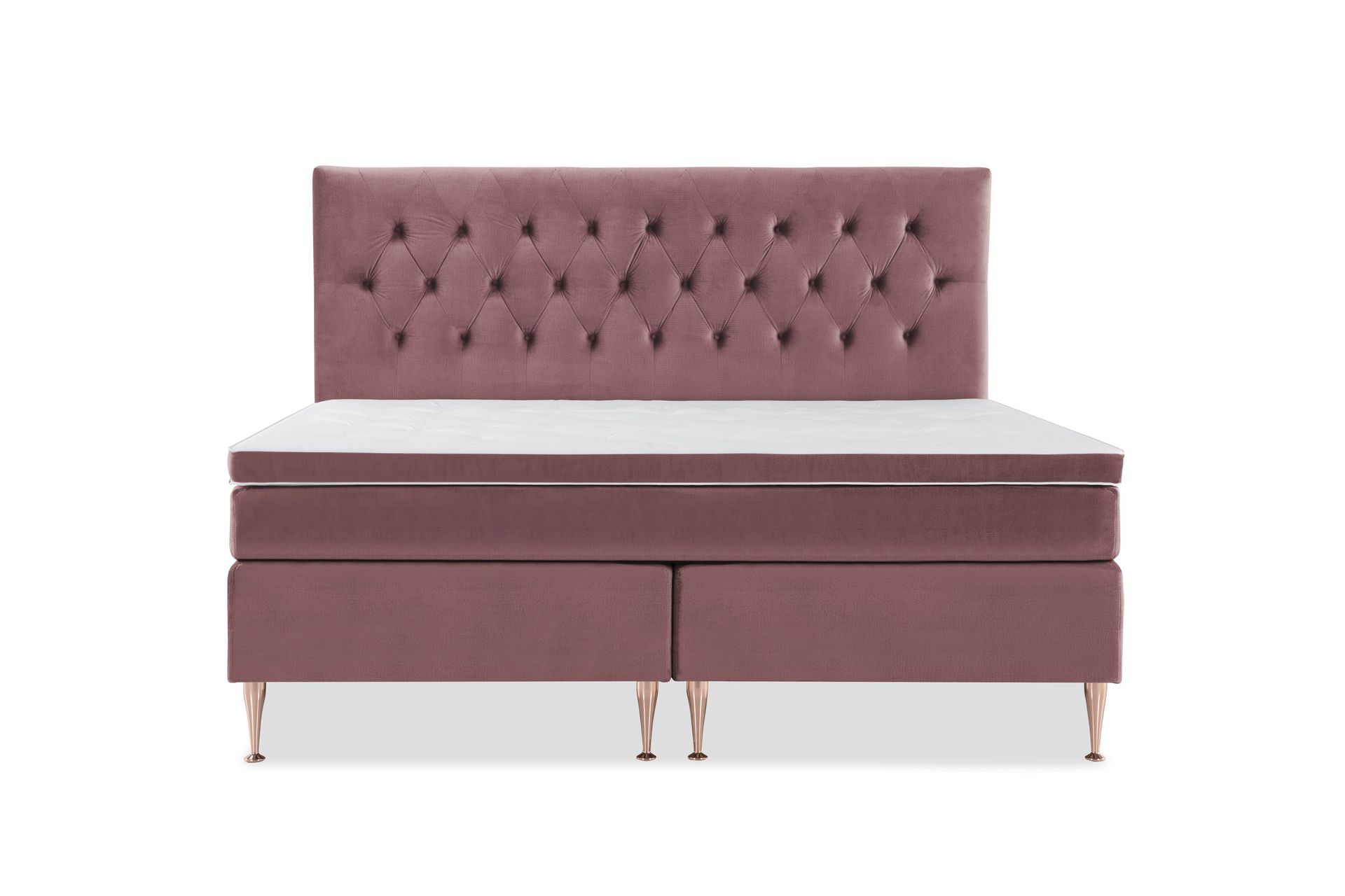 Royal Velvet Kontinentalseng 210x210 cm - Rosa Fløyel/Høye Rosében