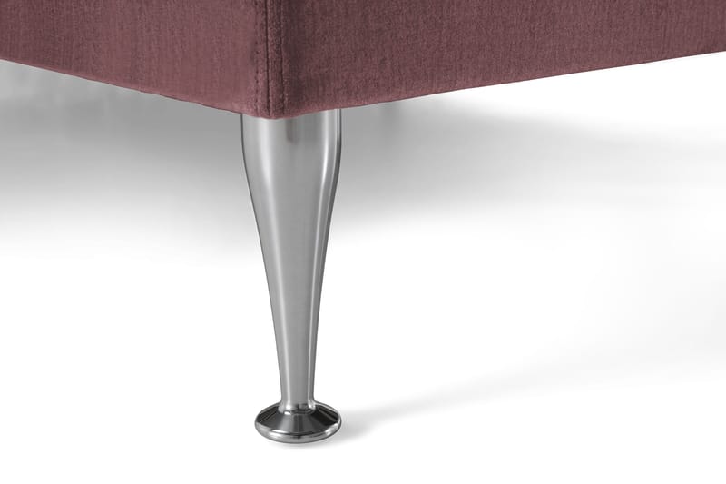 Royal Velvet Kontinentalseng 210x210 cm - Rosa Fløyel/Høye Sølvben - Møbler - Senger - Kontinentalsenger
