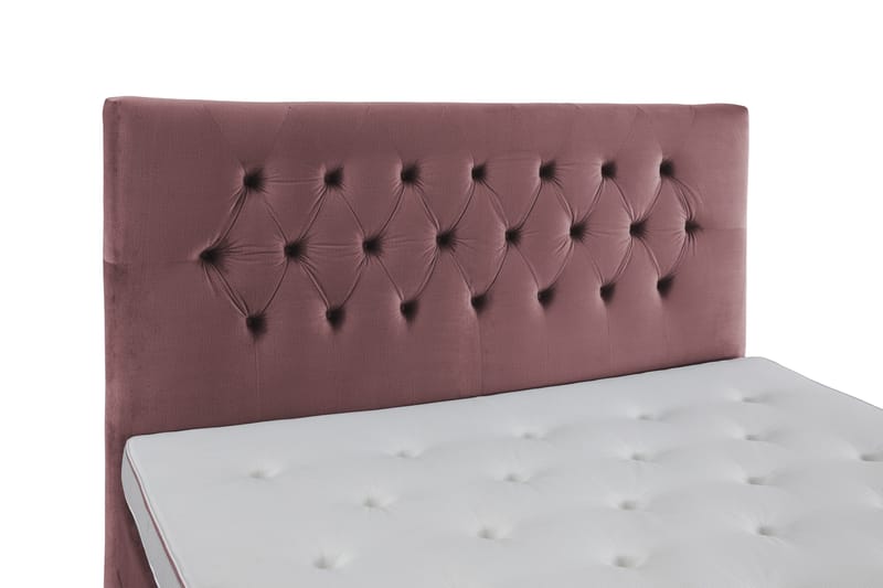 Royal Velvet Kontinentalseng 210x210 cm - Rosa Fløyel/Lave Sølvben - Møbler - Senger - Kontinentalsenger