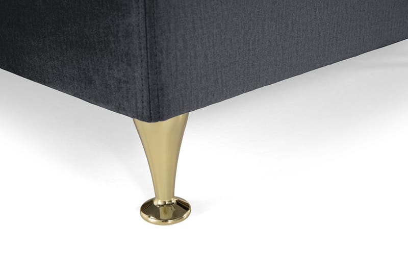 Royal Velvet Kontinentalseng 210x210 cm - Svart Fløyel/Lave Gullben - Møbler - Senger - Kontinentalsenger