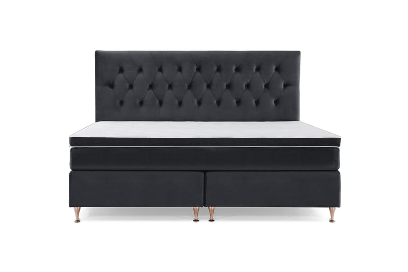 Royal Velvet Kontinentalseng 210x210 cm - Svart Fløyel/Lave Rosében - Møbler - Senger - Komplett sengepakke