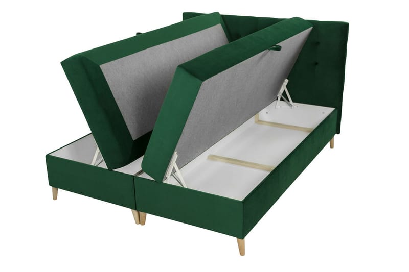 Sandham Kontinentalseng 140x200 cm - Gul - Møbler - Senger - Kontinentalsenger