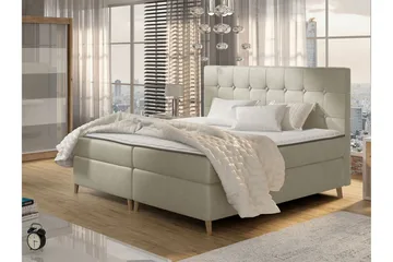 Sandham Kontinentalseng 160x200 cm - Beige - Møbler - Senger - Kontinentalsenger