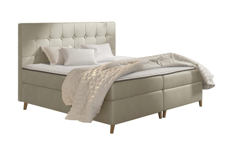 Sandham Kontinentalseng 160x200 cm - Beige - Møbler - Senger - Kontinentalsenger