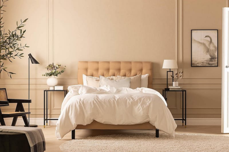 Scarlett Kontinentalseng 120x200 Memorymadrass - Beige - Møbler - Senger - Komplett sengepakke