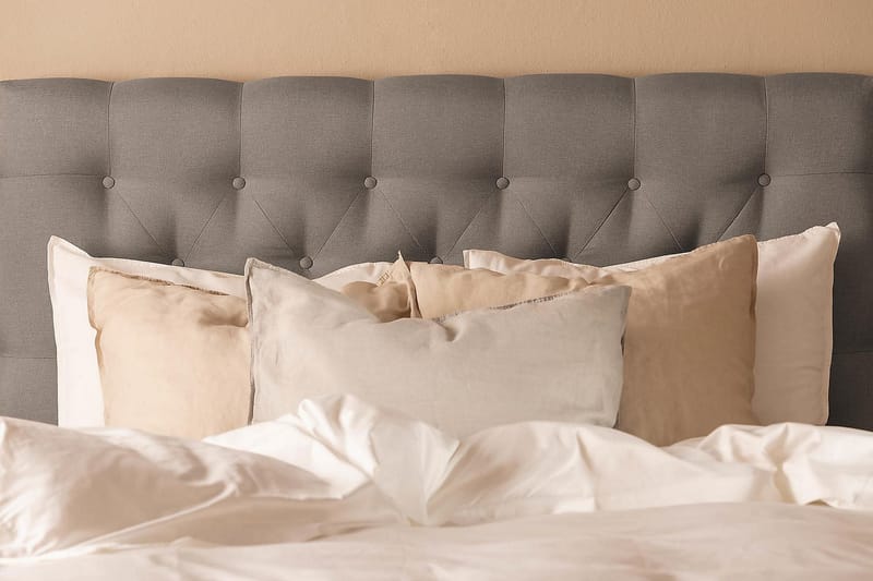 Scarlett Kontinentalseng 120x200 Skummadrass - Grå - Møbler - Senger - Kontinentalsenger