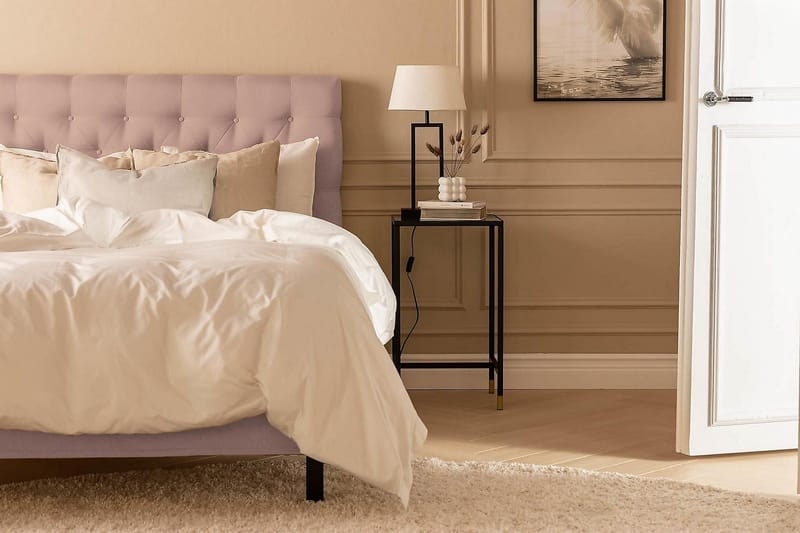 Scarlett Kontinentalseng 140x200 Memorymadrass - Rosa - Møbler - Senger - Kontinentalsenger