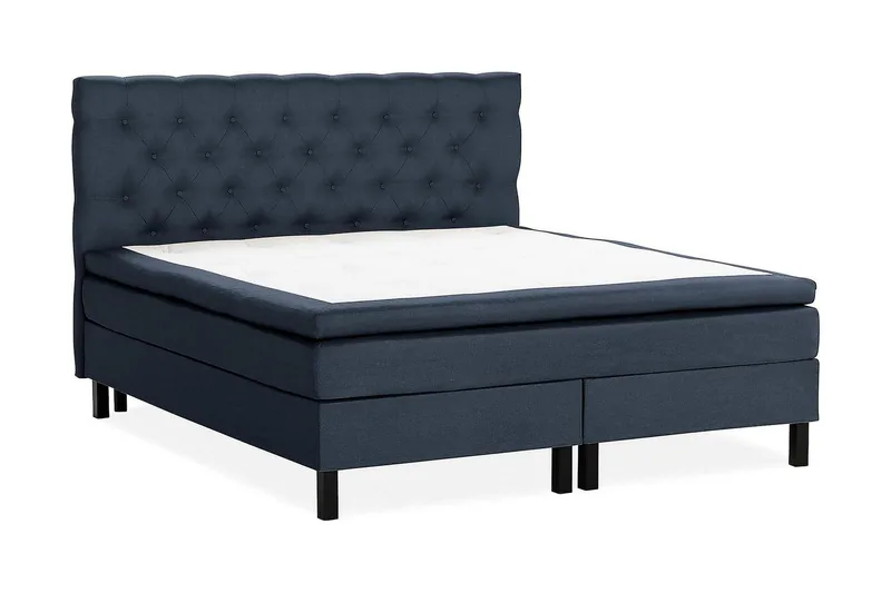 Scarlett Kontinentalseng 160x200 Skummadrass - Blå - Møbler - Senger - Kontinentalsenger