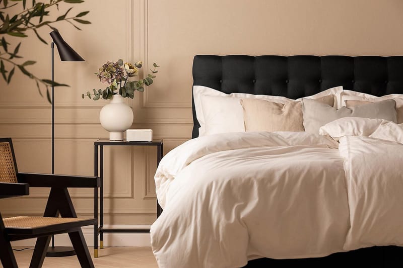 Scarlett Kontinentalseng 180x200 Lateksmadrass - Svart - Møbler - Senger - Kontinentalsenger