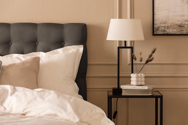 Scarlett Kontinentalseng 180x200 Memorymadrass - Mørkegrå - Møbler - Senger - Kontinentalsenger