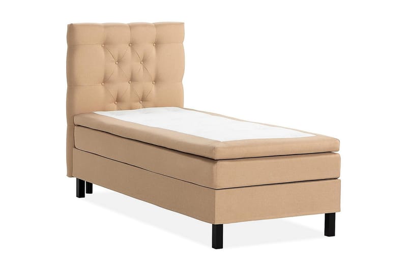 Scarlett Kontinentalseng 90x200 Lateksmadrass - Beige - Komplett sengepakke - Kontinentalsenger