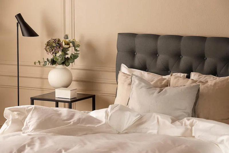 Scarlett Kontinentalseng 90x200 Lateksmadrass - Mørkegrå - Møbler - Senger - Kontinentalsenger