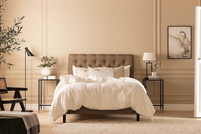 Scarlett Kontinentalseng 90x200 Skummadrass - Brun - Møbler - Senger - Kontinentalsenger