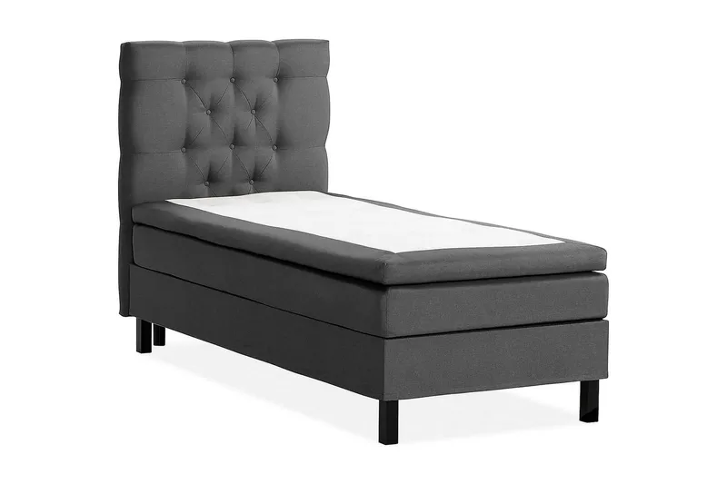 Scarlett Kontinentalseng 90x200 Skummadrass - Mørkegrå - Møbler - Senger - Kontinentalsenger