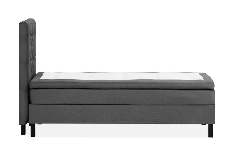 Scarlett Kontinentalseng 90x200 Skummadrass - Mørkegrå - Møbler - Senger - Kontinentalsenger