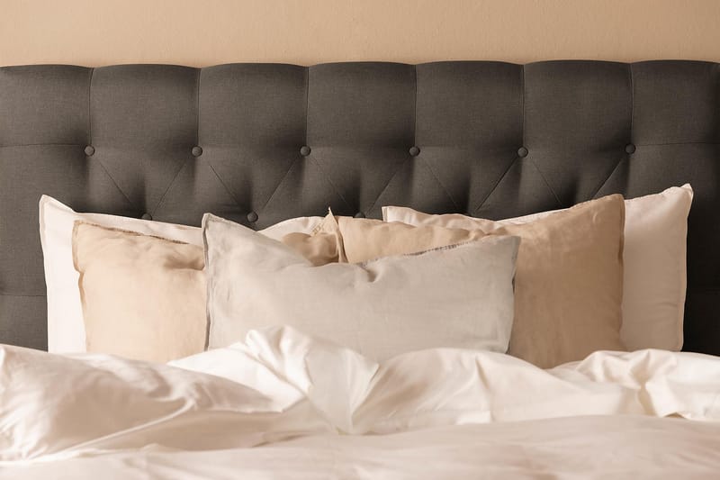 Scarlett Sengepakke 120x200 Lateksmadrass - Dypheftet gavl Mørkegrå - Møbler - Senger - Kontinentalsenger