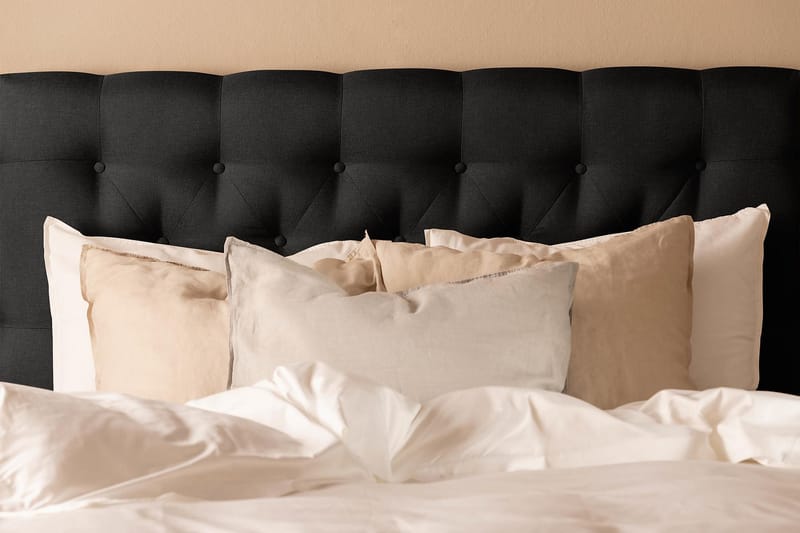 Scarlett Sengepakke 120x200 Lateksmadrass - Dypheftet gavl Svart - Møbler - Senger - Kontinentalsenger