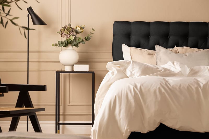 Scarlett Sengepakke 120x200 Lateksmadrass - Dypheftet gavl Svart - Møbler - Senger - Kontinentalsenger