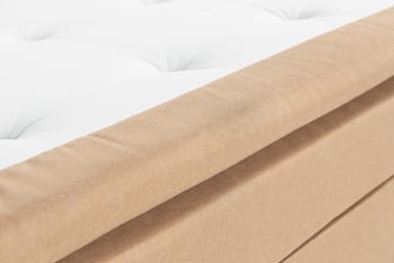 Scarlett Sengepakke 120x200 Memorymadrass - Knappet gavl Beige - Møbler - Senger - Komplett sengepakke