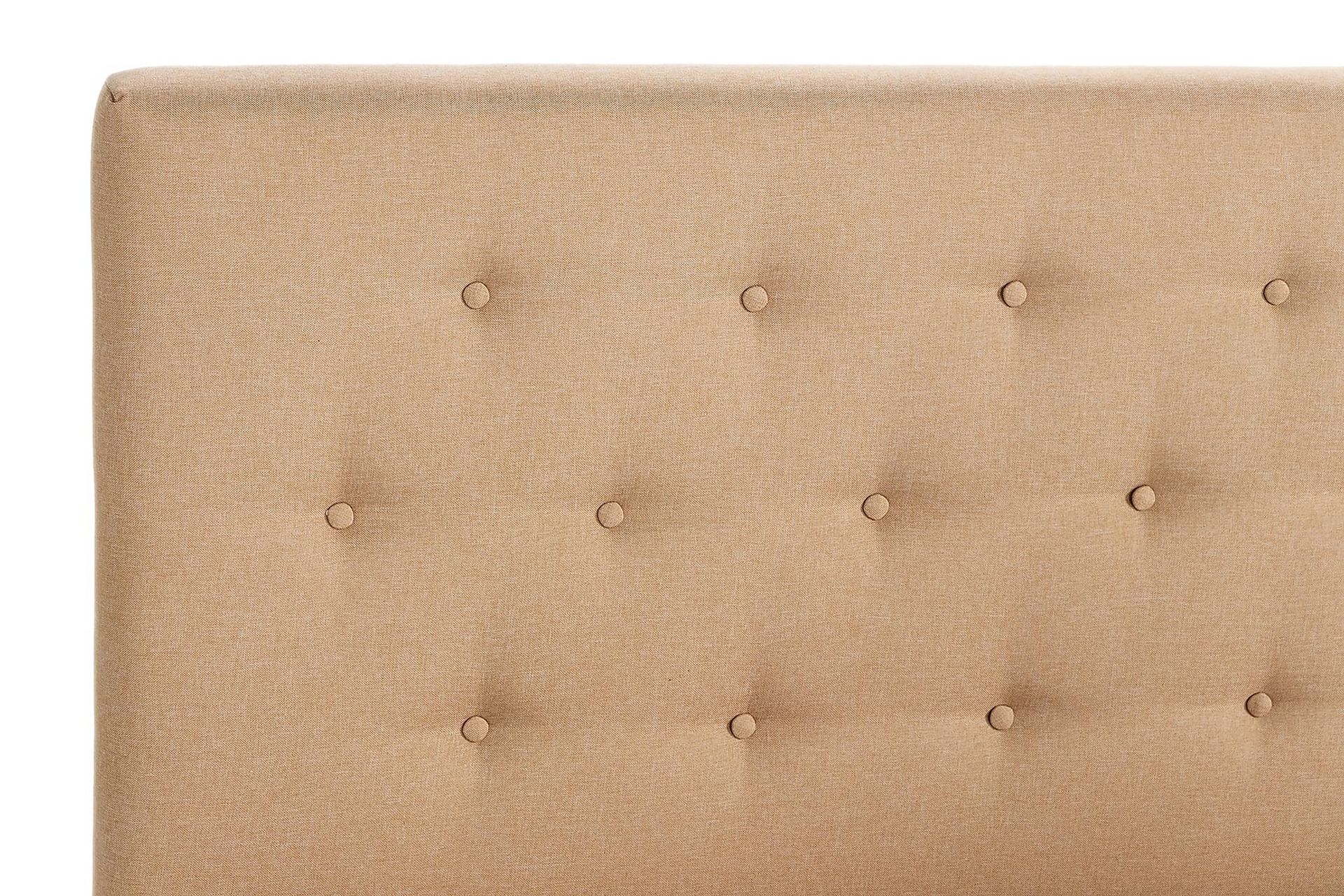 Scarlett Sengepakke 120x200 Memorymadrass - Knappet gavl Beige - Møbler - Senger - Komplett sengepakke