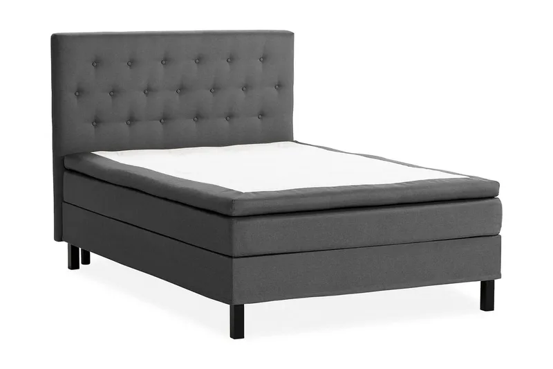 Scarlett Sengepakke 120x200 Skummadrass - Knappet gavl Mørkegrå - Møbler - Senger - Kontinentalsenger