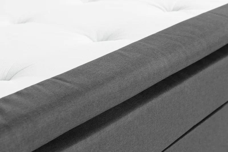 Scarlett Sengepakke 120x200 Skummadrass - Knappet gavl Mørkegrå - Møbler - Senger - Kontinentalsenger
