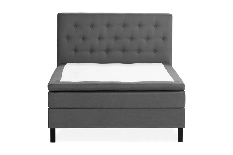 Scarlett Sengepakke 120x200 Skummadrass - Knappet gavl Mørkegrå - Møbler - Senger - Kontinentalsenger