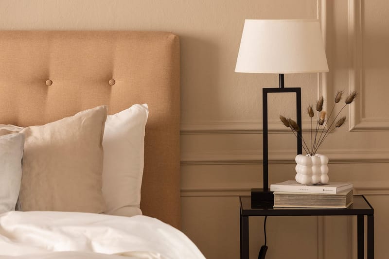 Scarlett Sengepakke 140x200 Lateksmadrass - Knappet gavl Beige - Møbler - Senger - Kontinentalsenger