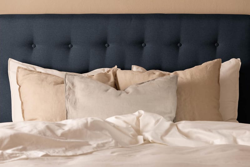 Scarlett Sengepakke 140x200 Lateksmadrass - Knappet gavl Blå - Møbler - Senger - Kontinentalsenger