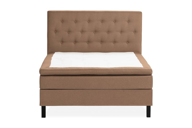 Scarlett Sengepakke 140x200 Lateksmadrass - Knappet gavl Brun - Møbler - Senger - Kontinentalsenger