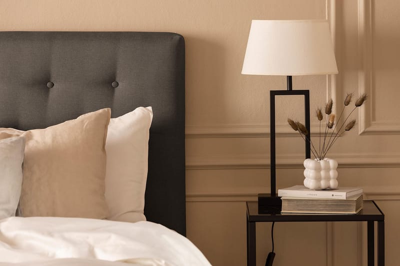 Scarlett Sengepakke 140x200 Lateksmadrass - Knappet gavl Mørkegrå - Møbler - Senger - Kontinentalsenger