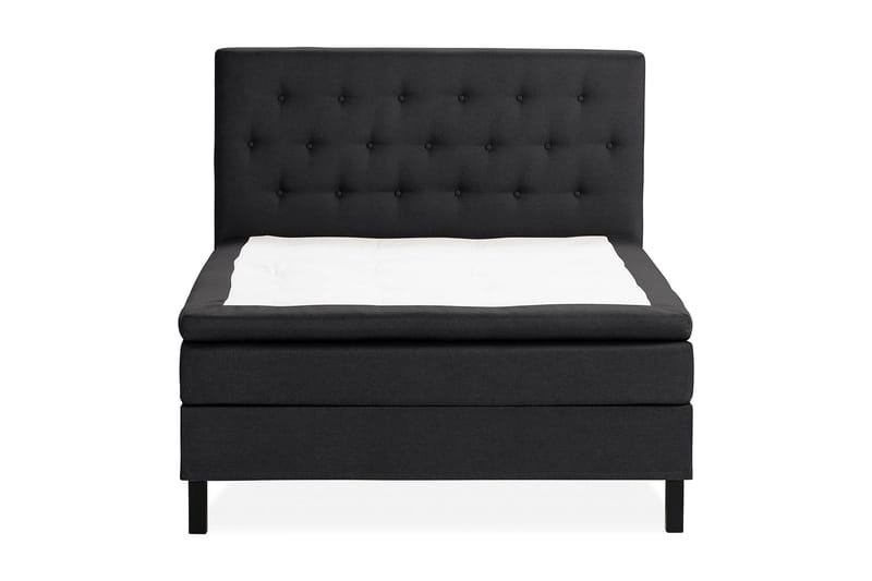 Scarlett Sengepakke 140x200 Lateksmadrass, Knappet gavl Svart