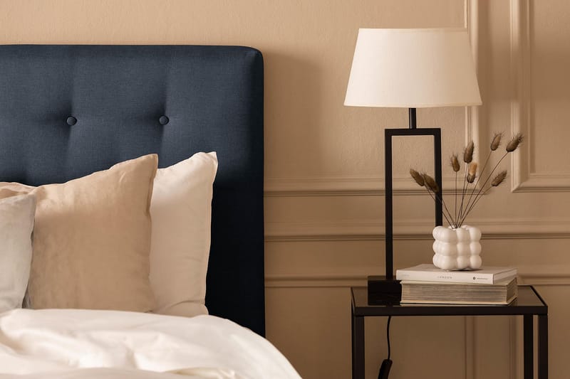 Scarlett Sengepakke 140x200 Memorymadrass - Knappet gavl Blå - Møbler - Senger - Kontinentalsenger