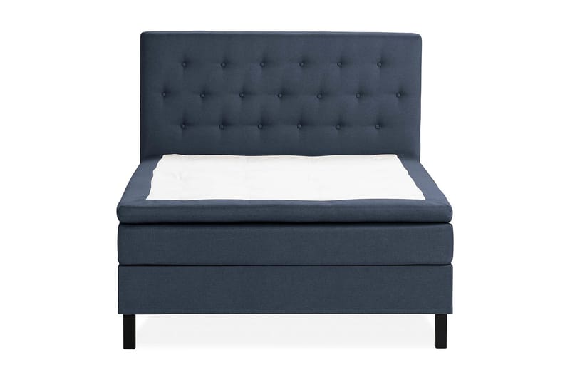 Scarlett Sengepakke 140x200 Memorymadrass - Knappet gavl Blå - Møbler - Senger - Kontinentalsenger