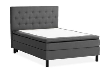 Scarlett Sengepakke 140x200 Skummadrass - Knappet gavl Mørkegrå - Møbler - Senger - Komplett sengepakke