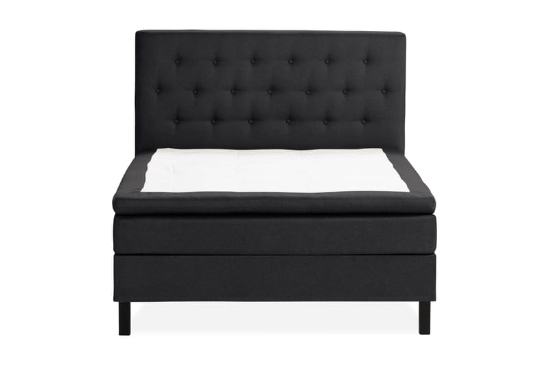Scarlett Sengepakke 140x200 Skummadrass - Knappet gavl Svart - Møbler - Senger - Kontinentalsenger