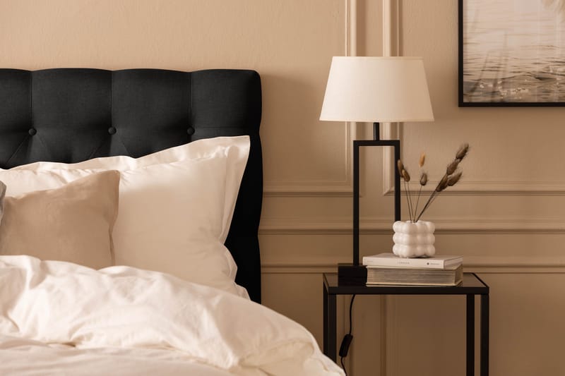 Scarlett Sengepakke 180x200 Skummadrass - Dypheftet gavl Svart - Møbler - Senger - Kontinentalsenger