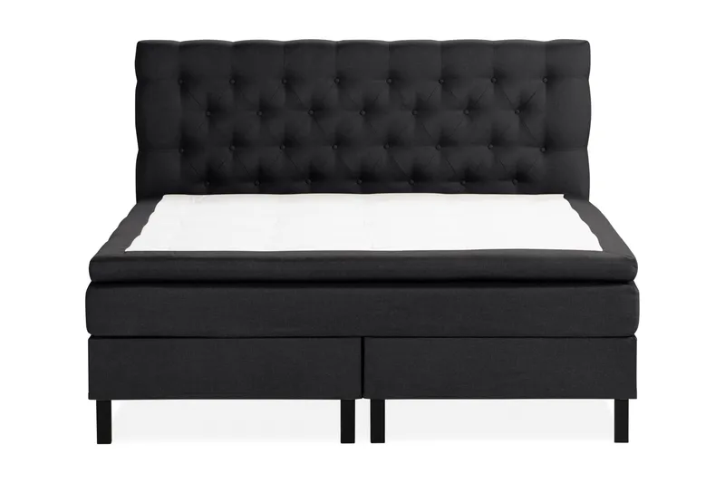 Scarlett Sengepakke 180x200 Skummadrass - Dypheftet gavl Svart - Møbler - Senger - Kontinentalsenger