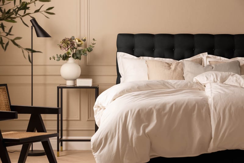 Scarlett Sengepakke 180x200 Skummadrass - Dypheftet gavl Svart - Møbler - Senger - Kontinentalsenger