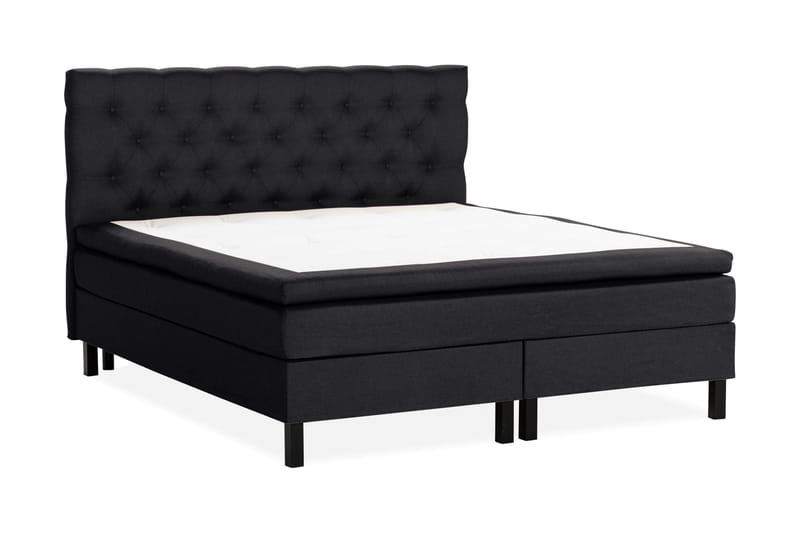 Scarlett Sengepakke 180x200 Skummadrass - Dypheftet gavl Svart - Møbler - Senger - Kontinentalsenger