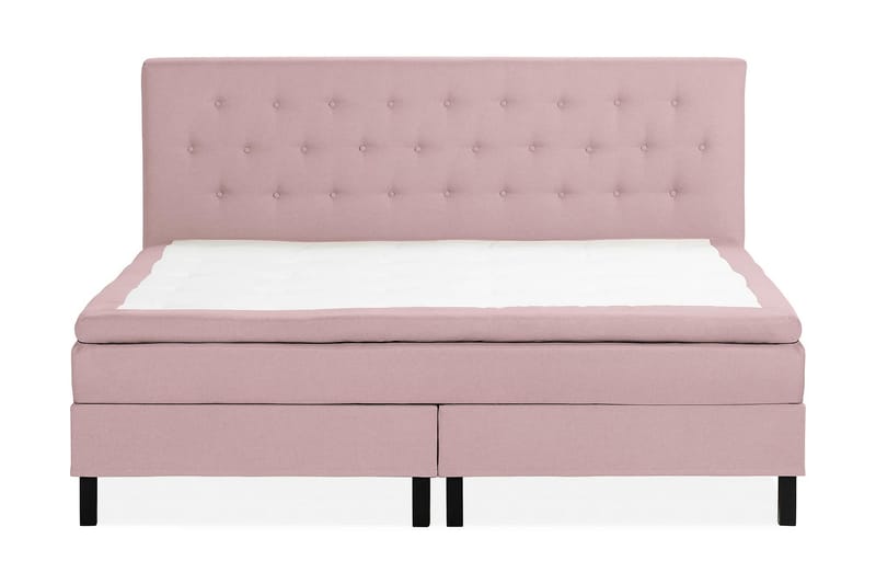 Scarlett Sengepakke 210x210 Lateksmadrass - Knappet gavl Rosa - Møbler - Senger - Komplett sengepakke