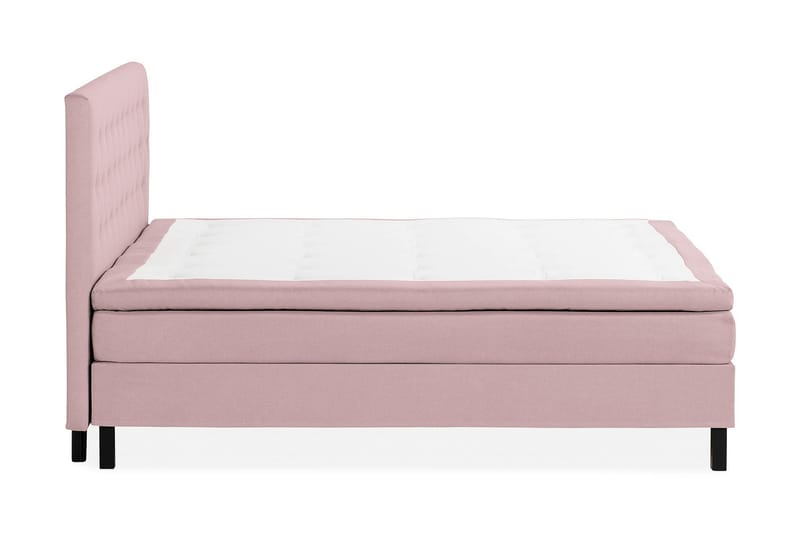 Scarlett Sengepakke 210x210 Lateksmadrass - Knappet gavl Rosa - Møbler - Senger - Komplett sengepakke