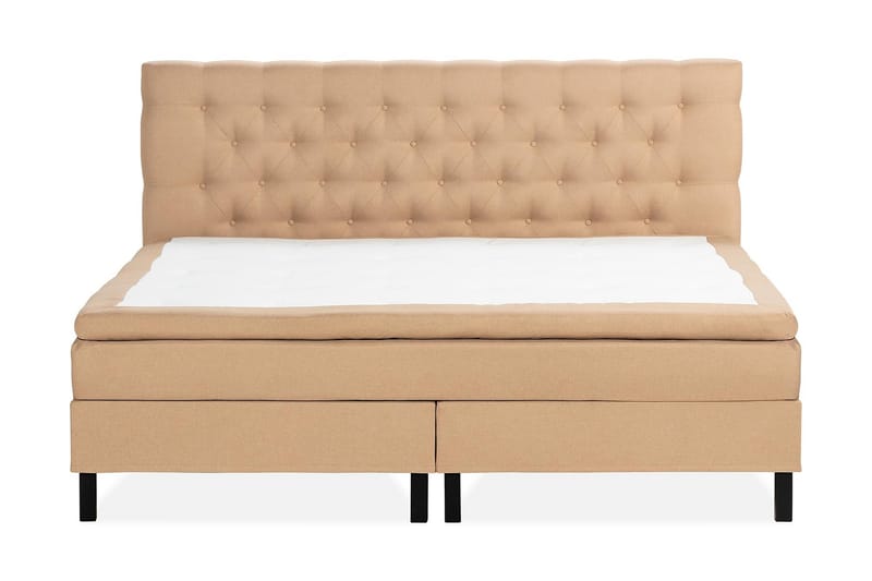 Scarlett Sengepakke 210x210 Memorymadrass - Dypheftet gavl Beige - Møbler - Senger - Kontinentalsenger
