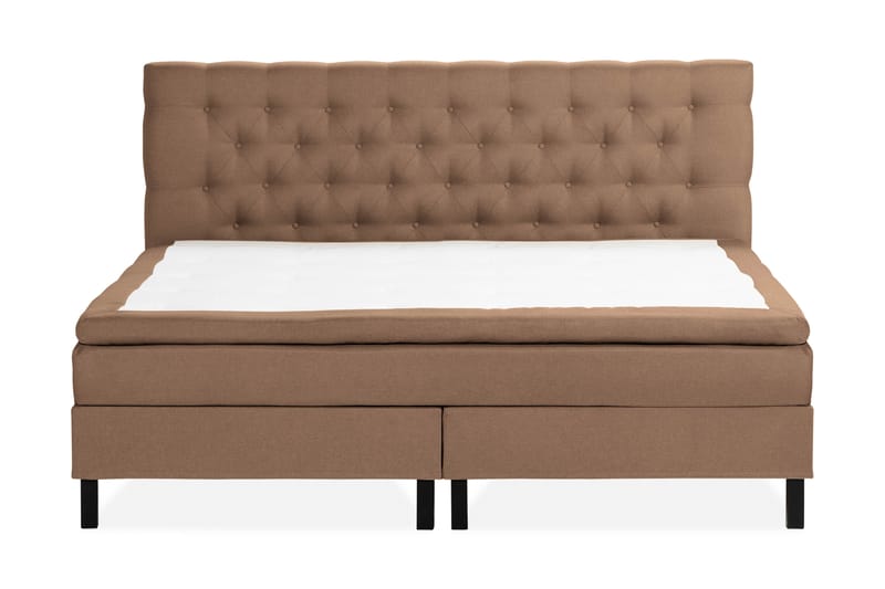 Scarlett Sengepakke 210x210 Skummadrass - Dypheftet gavl Brun - Møbler - Senger - Komplett sengepakke