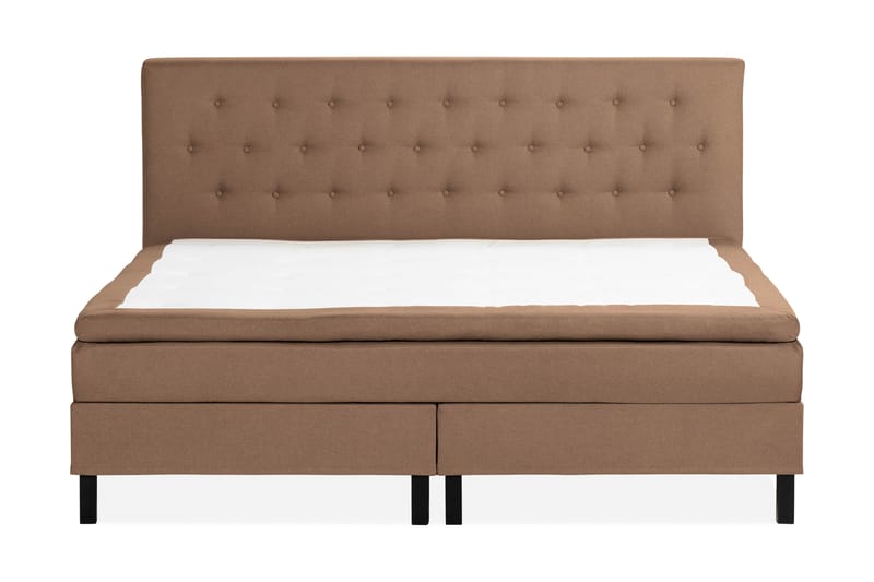 Scarlett Sengepakke 210x210 Skummadrass - Knappet gavl Brun - Møbler - Senger - Komplett sengepakke